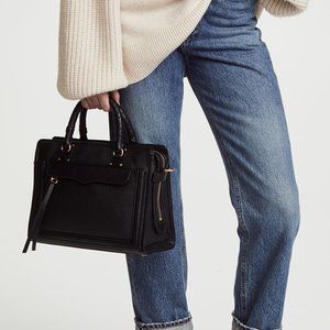 Rebecca Minkoff 'Bree' Black Leather Satchel